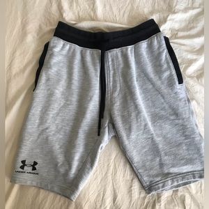 Under Armour Sweats Gym Shorts Gray Medium